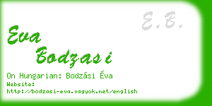 eva bodzasi business card