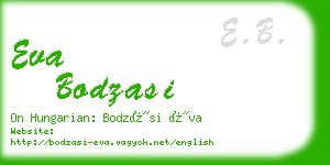 eva bodzasi business card